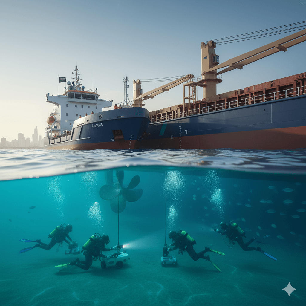 فحص ومعاينة السفن خدمات احترافية لفحص السفن.